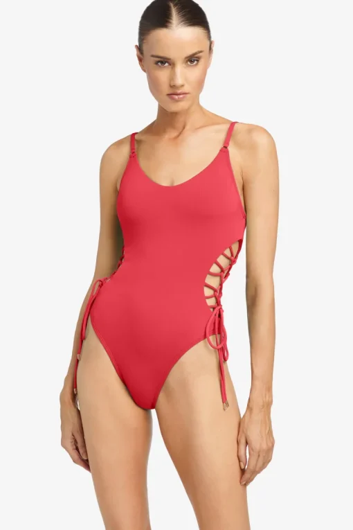 Aubrey Lace Up One Piece